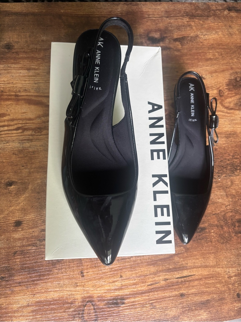 Anne Klein Patent Leather Slingback heels size 8.5